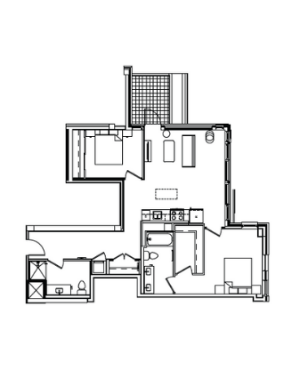 B12B Floor Plan at Madison House, Washington, DC, 20036